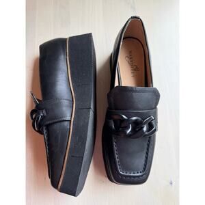Nakedfeet PRIVY in BLACK Platform Loafers size 8